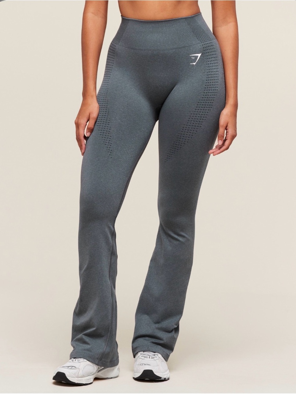 Gymshark Vital Seamless High-Rise Flare Leggings - Gray Marl